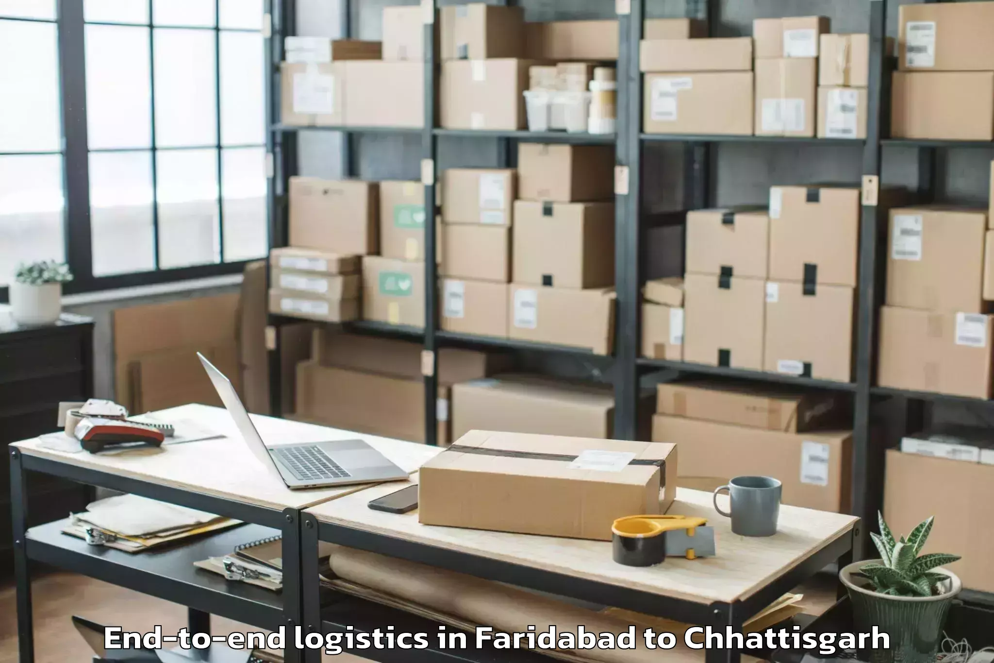 Get Faridabad to Dharamjaigarh End To End Logistics